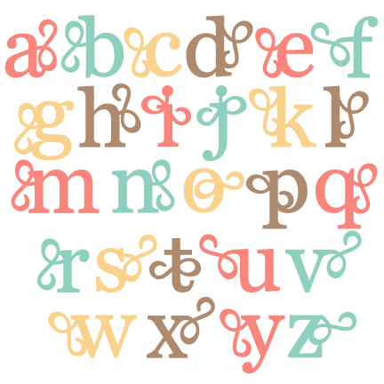 Flourish Alphabet Lowercase Svg Scrapbook Cut File - Cute Alphabet Png (432x432), Png Download