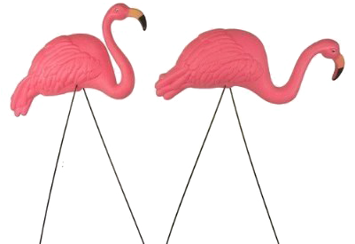 Flamingo Png Transparent Image - Bright Pink Flamingo Yard Ornament (400x400), Png Download
