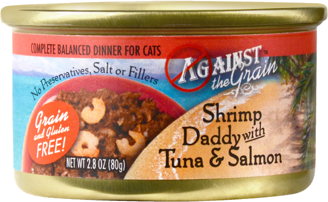 Against The Grain Shrimp Daddy With Tuna And Salmon - Against The Grain Shrimp Daddy Tuna/ Salmon Wet Cat (735x489), Png Download