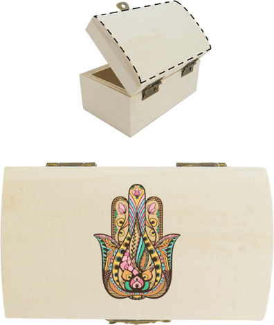 Wooden Treasure Chest - Dřevěná Truhlička (396x470), Png Download