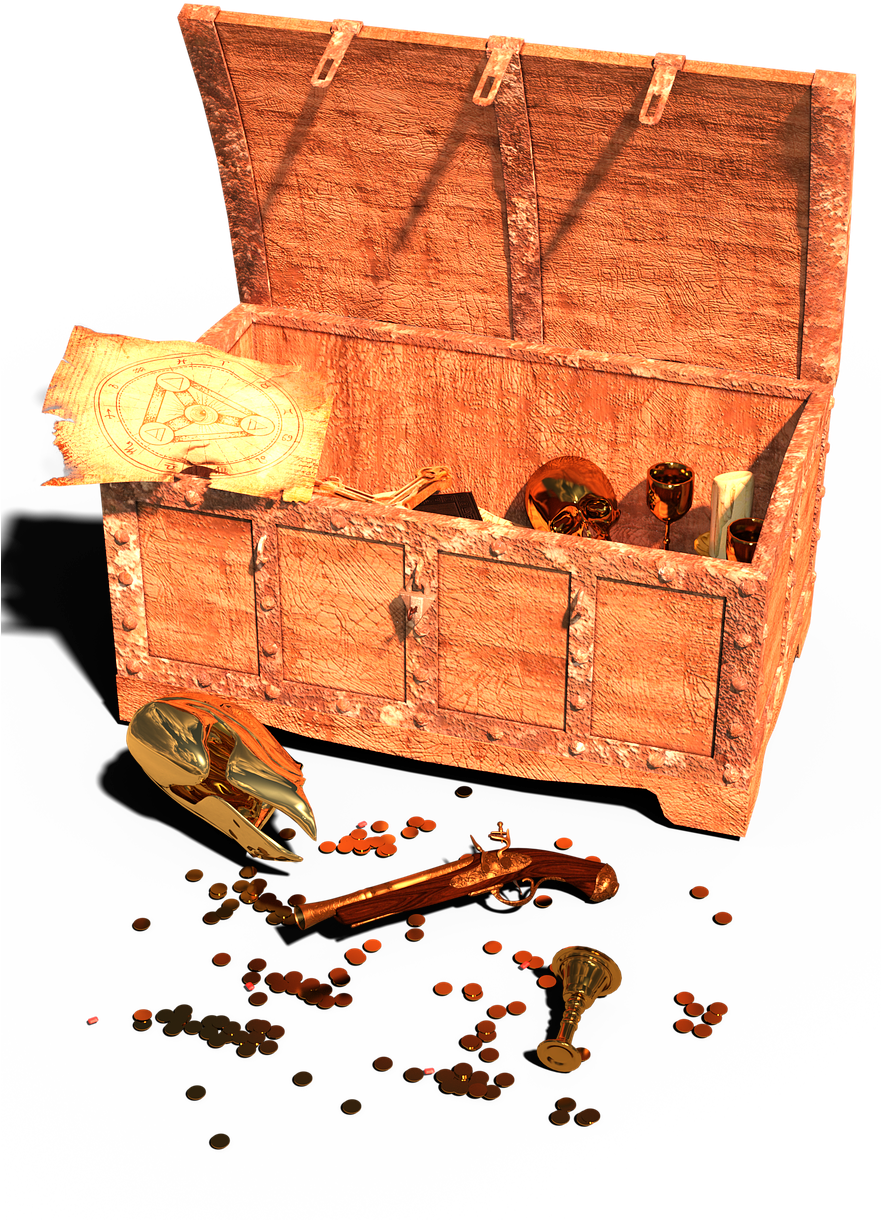 Treasure Chest Chest Treasure - Treasure (880x1280), Png Download