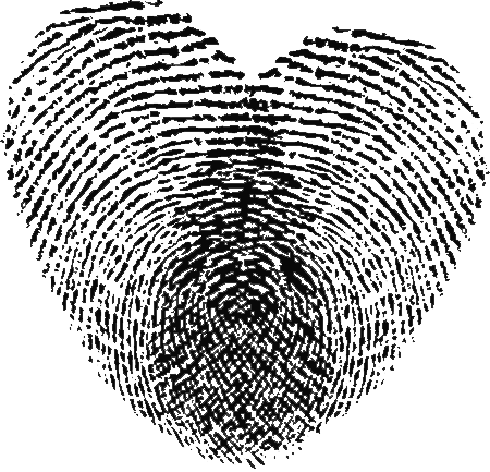 Make It Useful - Fingerprints Heart (450x433), Png Download