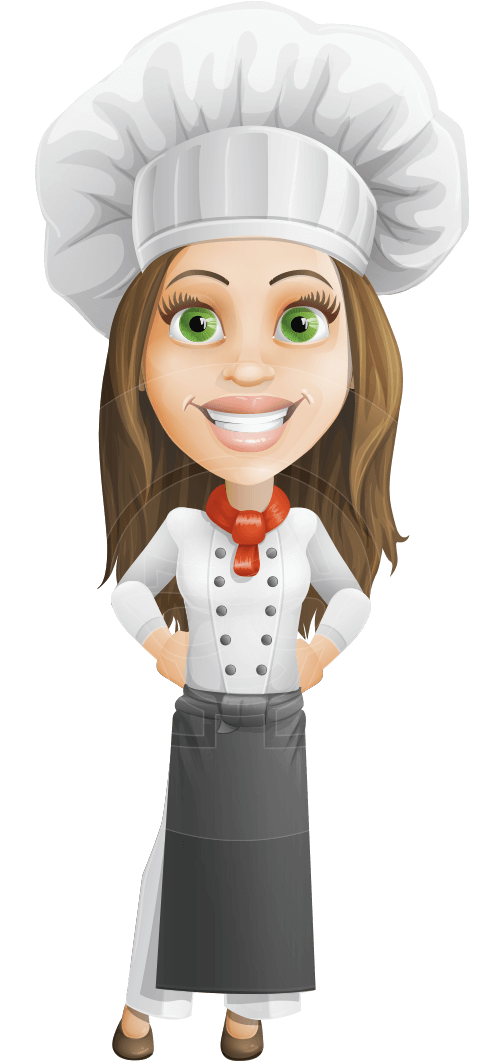 Monique Voilà - Chef Woman Cartoon Png (691x1060), Png Download