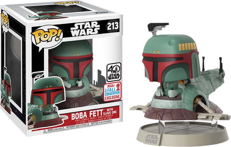 Boba Fett In Slave 1 40th Anniversary Deluxe Nycc17 - Boba Fett Funko (783x499), Png Download