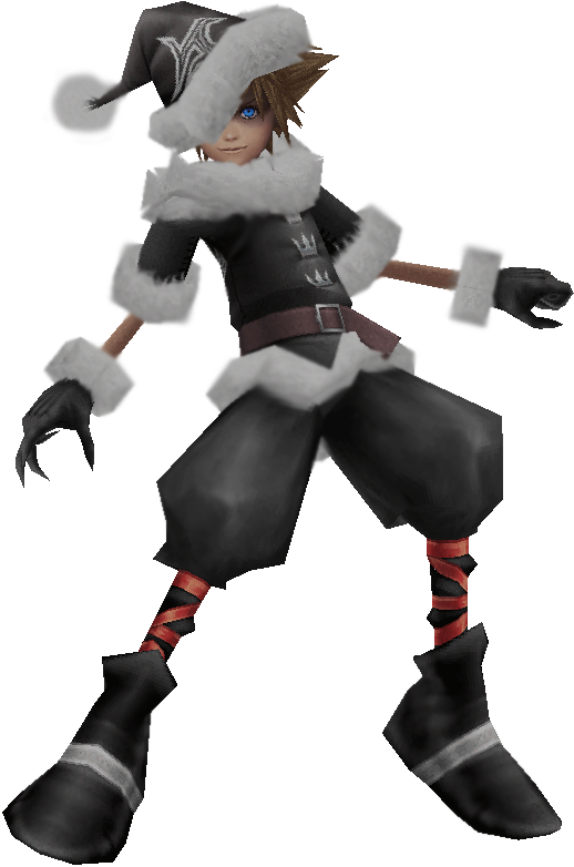 Sora Halloween Town Christmas (555x798), Png Download