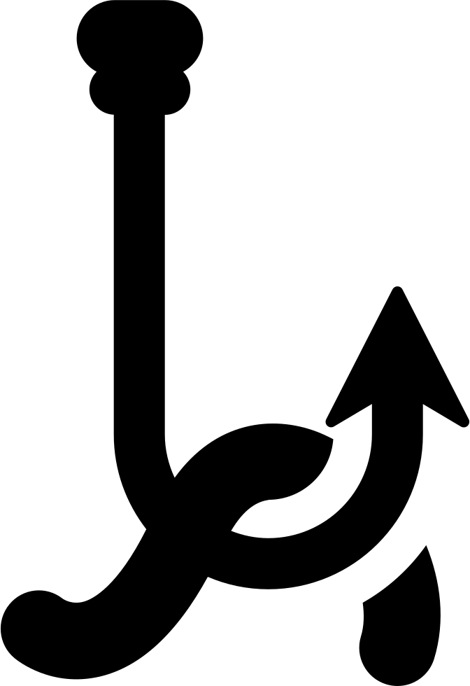 Png File Svg - Hook And Worm Vector (672x980), Png Download