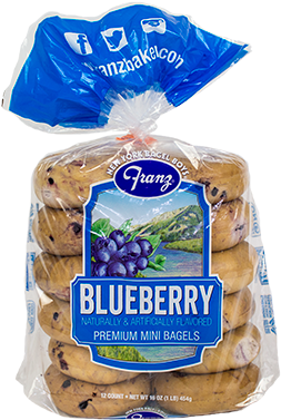 New York Bagel Boys Blueberry Mini Bagels - Walmart Blueberry Bagels (400x400), Png Download