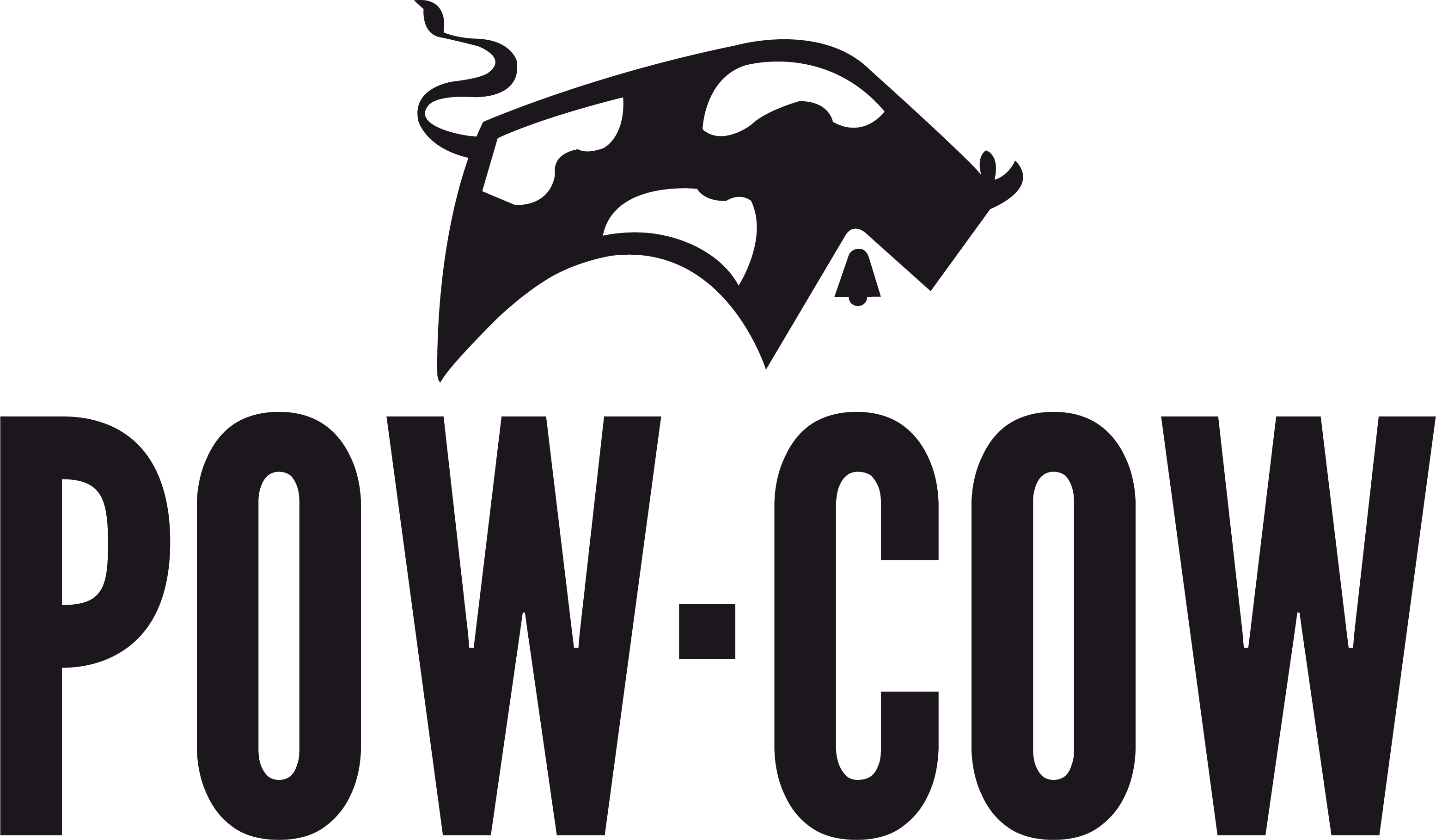 Pow Cow (3107x1817), Png Download