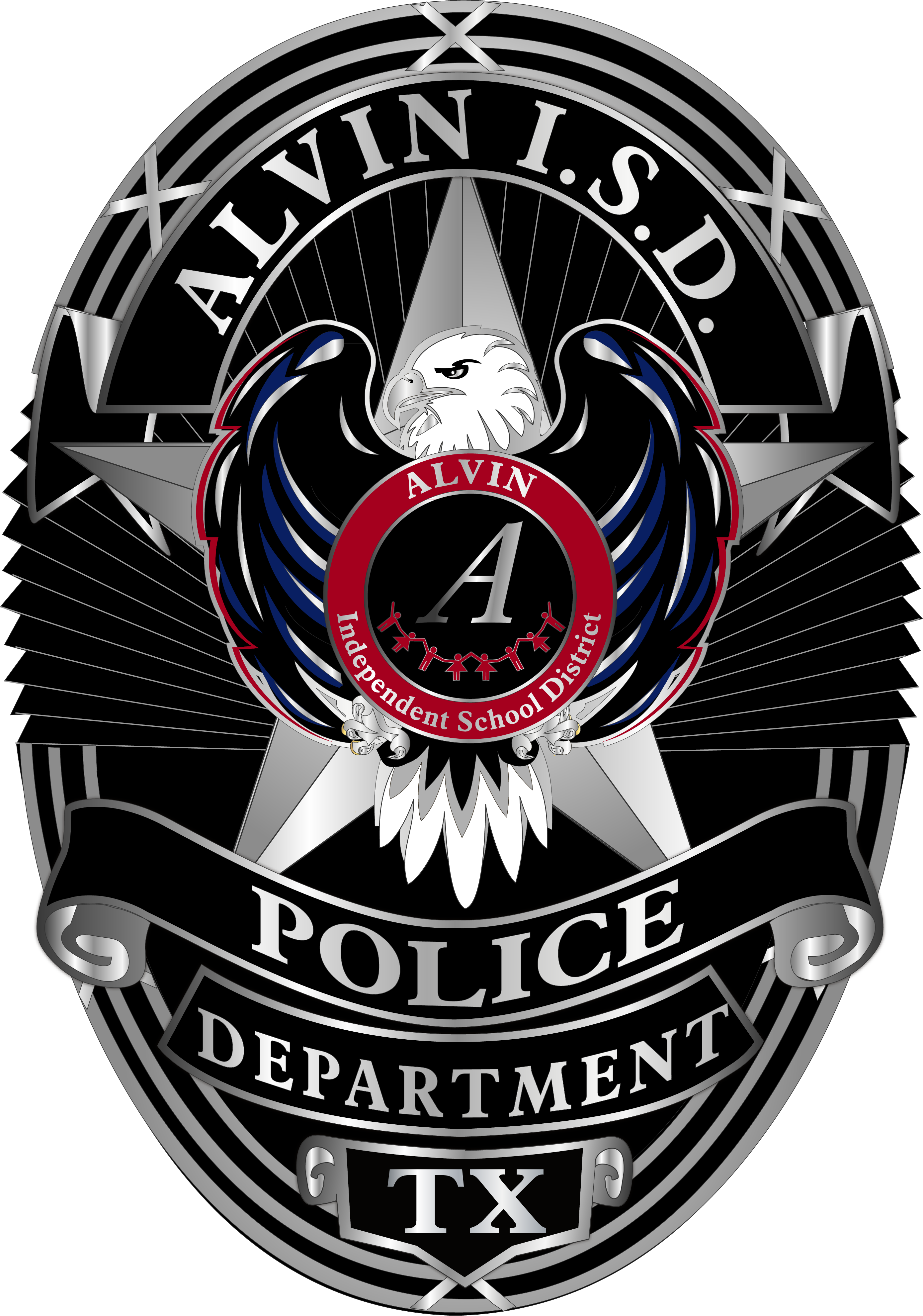 Badge New - Alvin Isd Police Department (2780x3962), Png Download