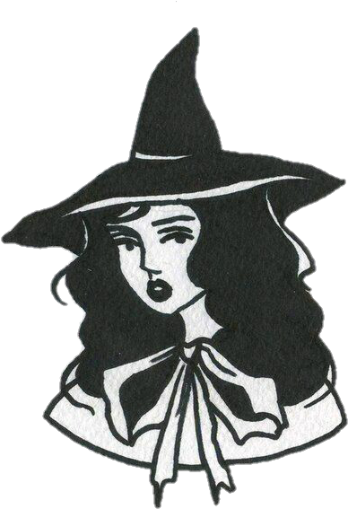 Png - Aesthetic Witch Drawing (451x592), Png Download