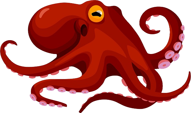 Octopus Eyes Cartoon (608x360), Png Download