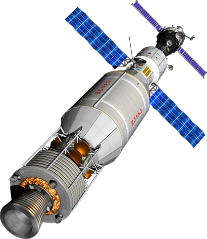 Posterazzi A Manned Soyuz Tma-m Spacecraft Docked With (418x484), Png Download