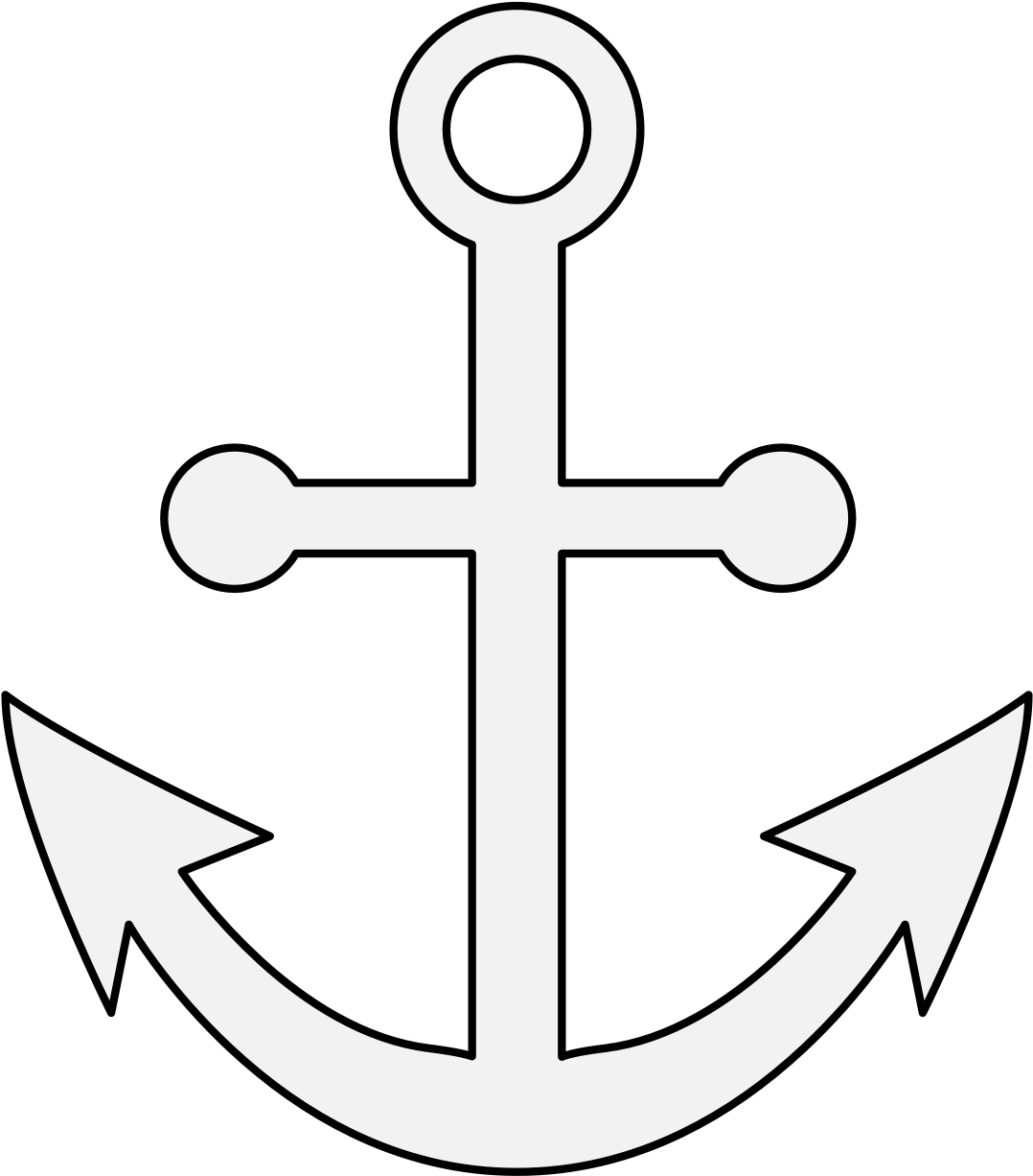 Anchor - Clip Art (1099x1237), Png Download