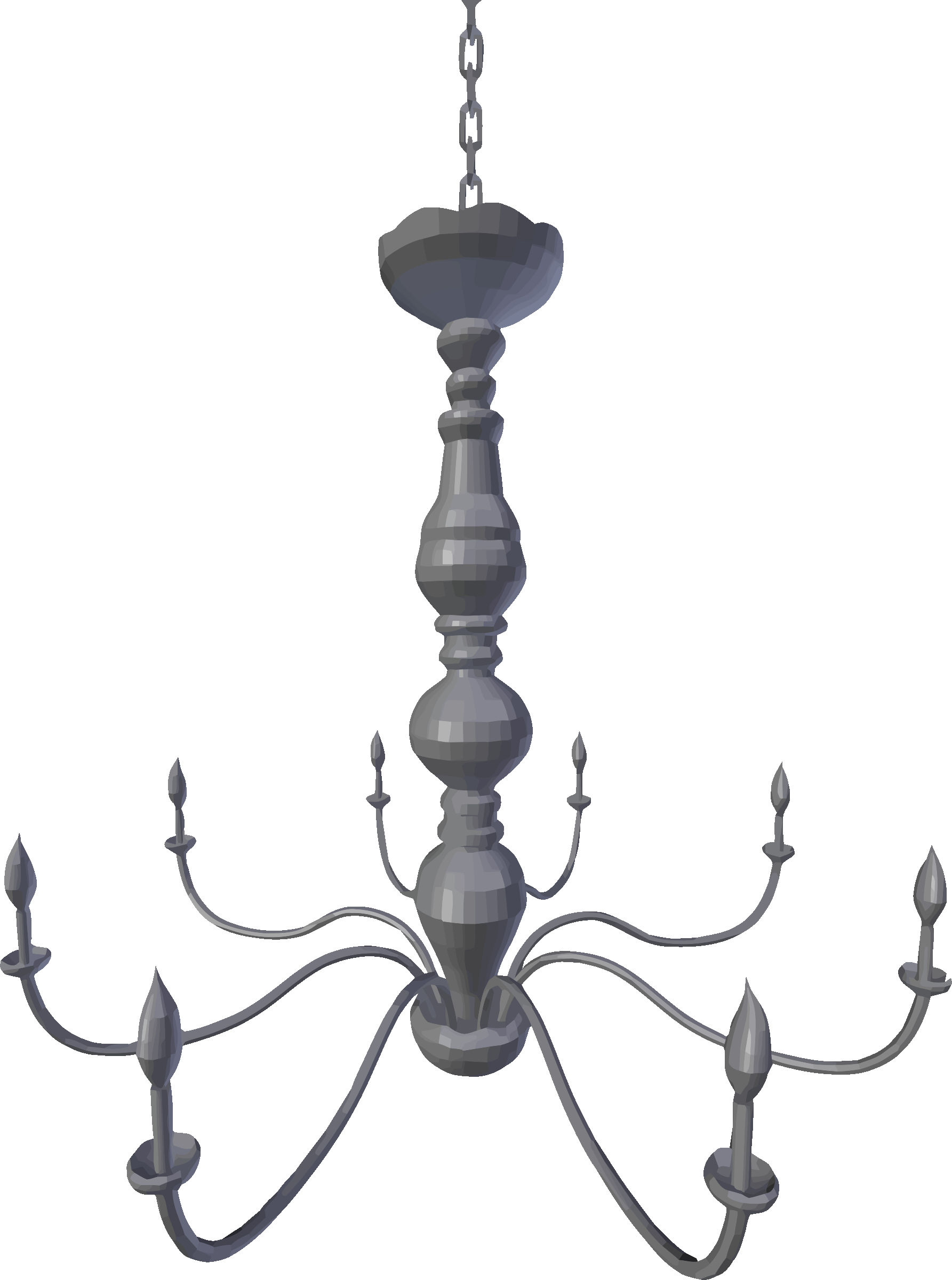 Chandelier Png - Gold Chandelier Clipart Png (1785x2400), Png Download