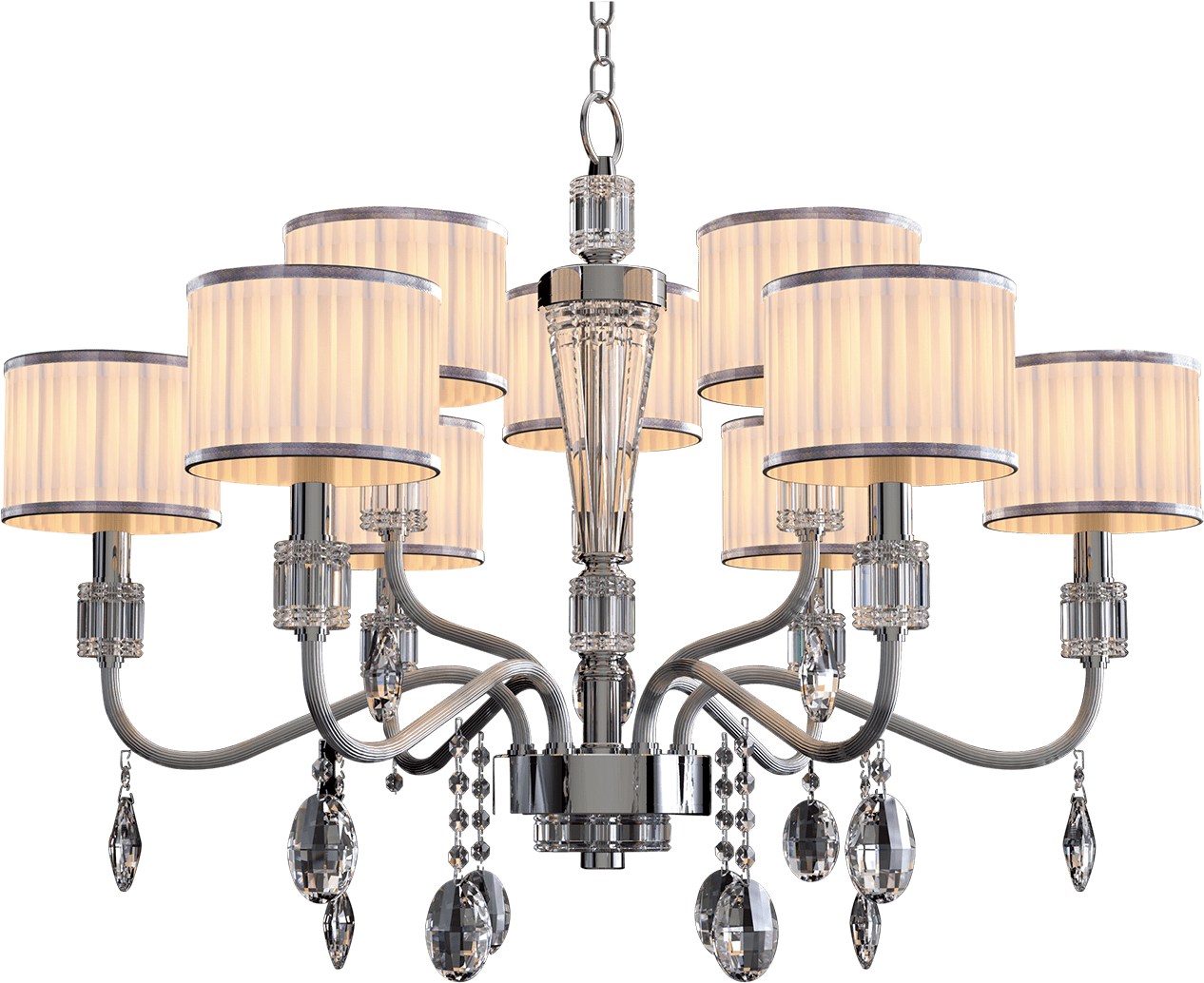 Illuminati Md15027053-9a Ophelia 9 Light Ceiling Pendant (2139x1200), Png Download