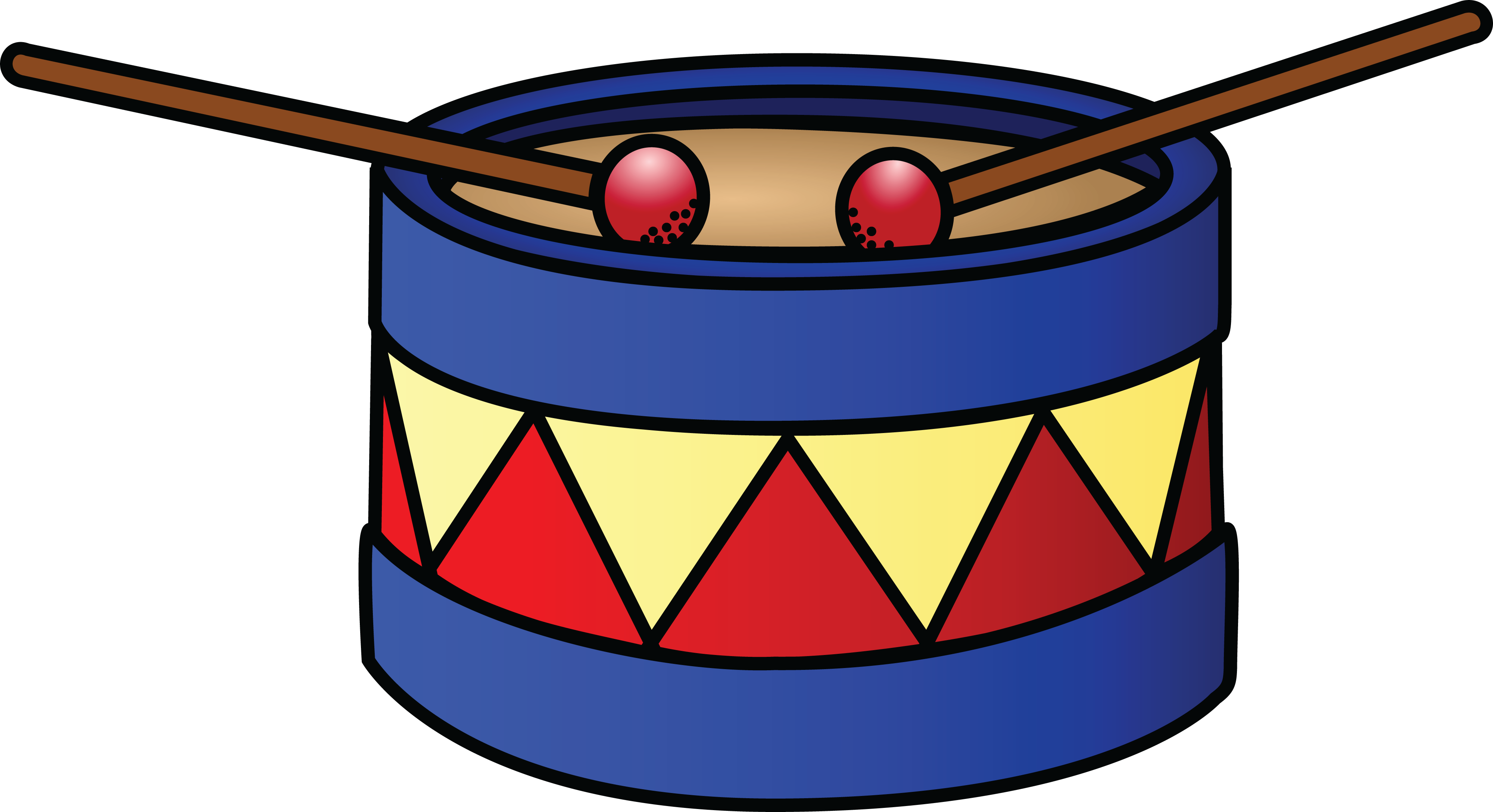 Drums Cartoon Png - Drum Clip Art Png (4000x2177), Png Download