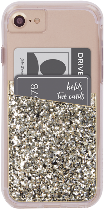 Silver Glitter Pockets - Case-mate Pockets Card Holder - Rose Gold (700x700), Png Download