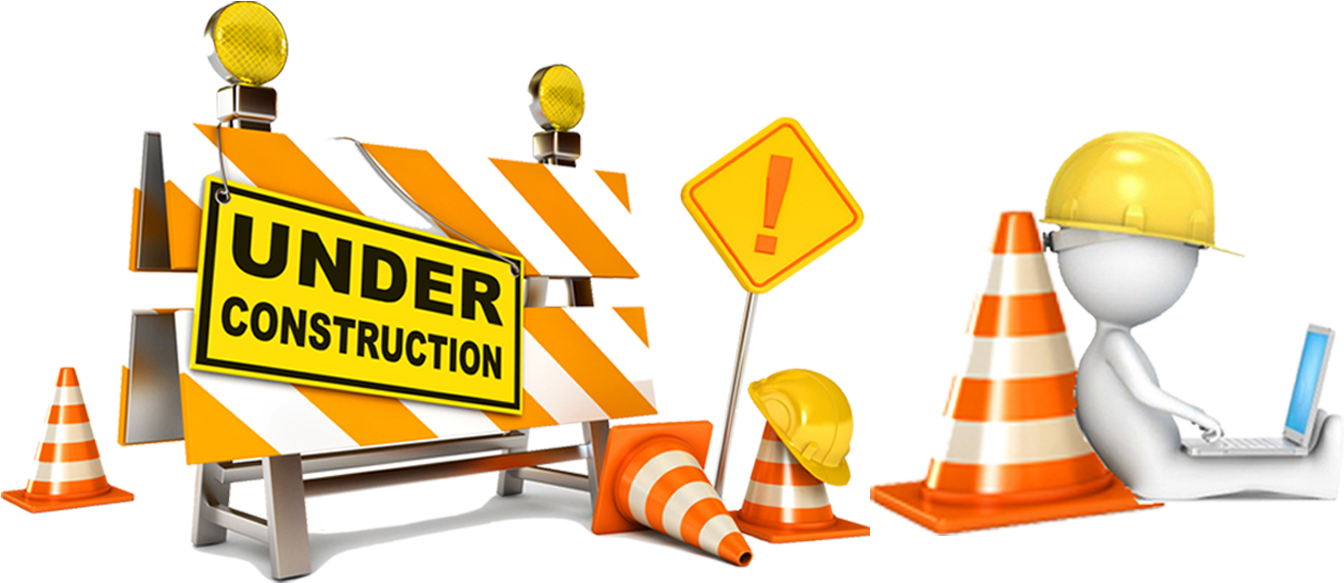 Page Under Construction - Under Construction Sign Png (1366x600), Png Download