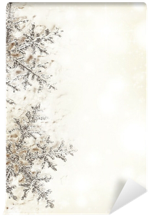 Snowflake Beige Decorative Border Wall Mural • Pixers® - Strickgarn - Farbverlaufsgarn Merino Ice Queen 750m (400x400), Png Download