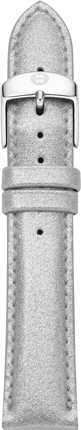 18mm Silver Glitter Patent Leather Strap - Michele 18mm Powder Pink Saffiano Leather Watch Band (1000x1500), Png Download