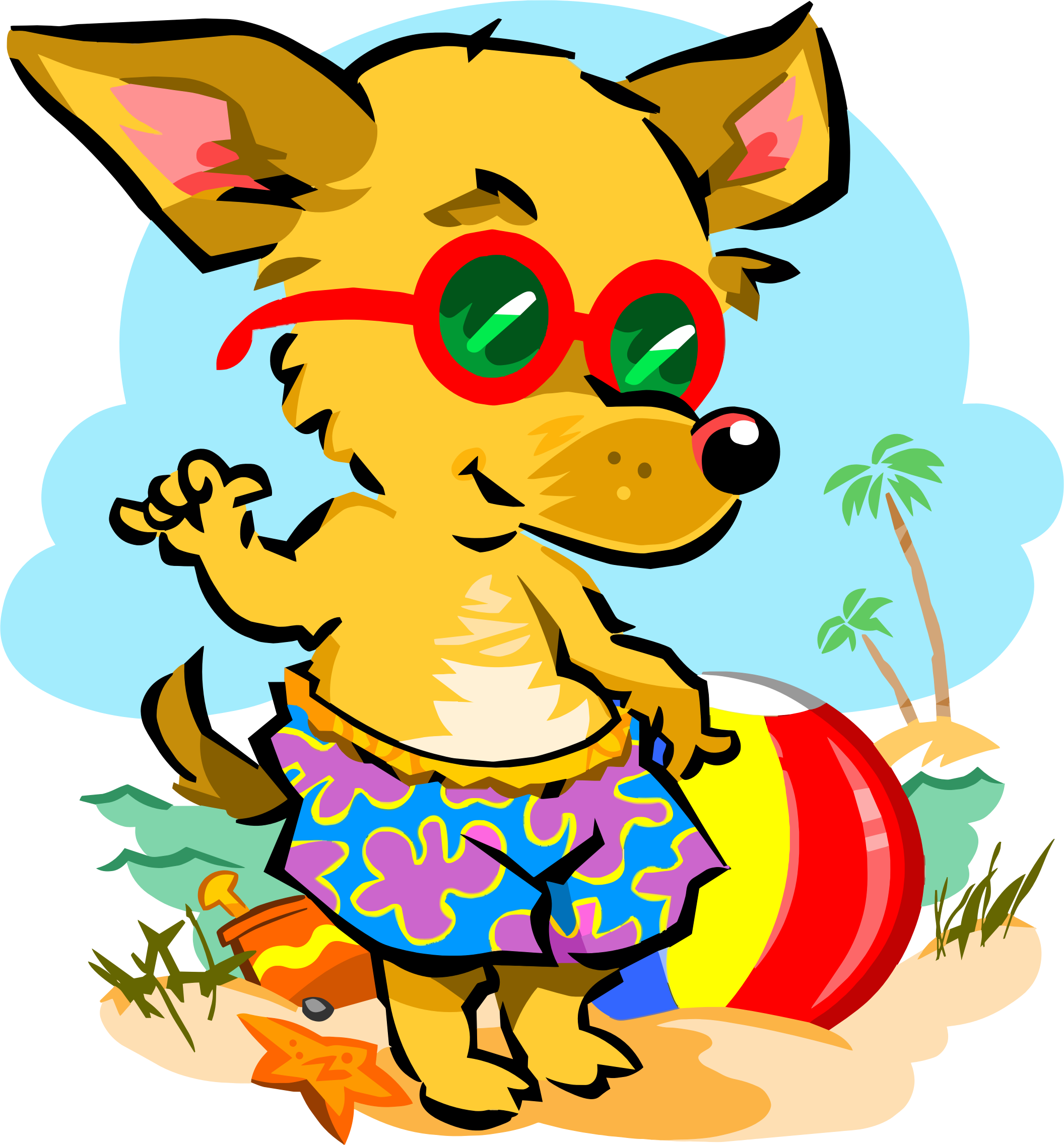 This Free Icons Png Design Of Beach Fox - Greeting Cards (2112x2274), Png Download