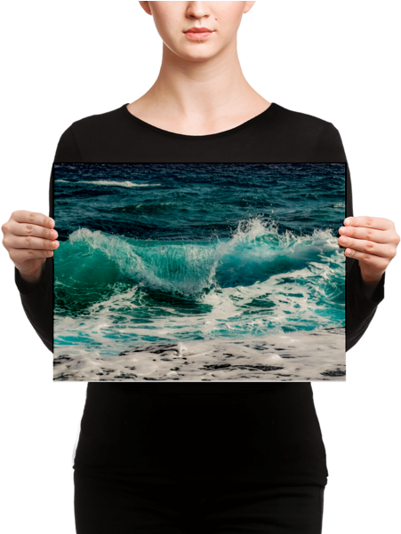 Ocean Waves Photography Canvas - Black Mask Fawn French Bulldog Is Ready (600x600), Png Download