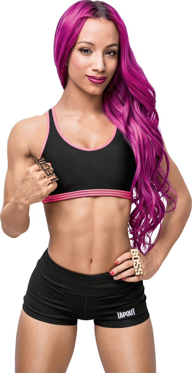 Sasha Banks 2016 Muscle Fitness Magazine Png By Ambriegnsasylum16 - Wwe Sasha Banks Bra (641x1247), Png Download
