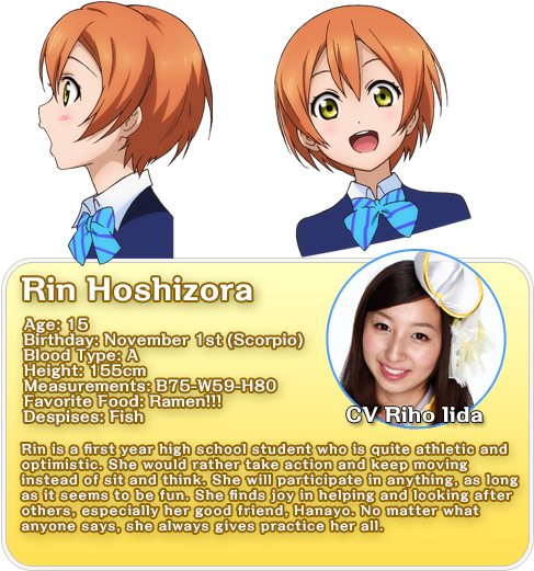 Love Live Riho Iida (492x550), Png Download