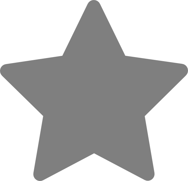 Grey Star Icon Png (600x577), Png Download
