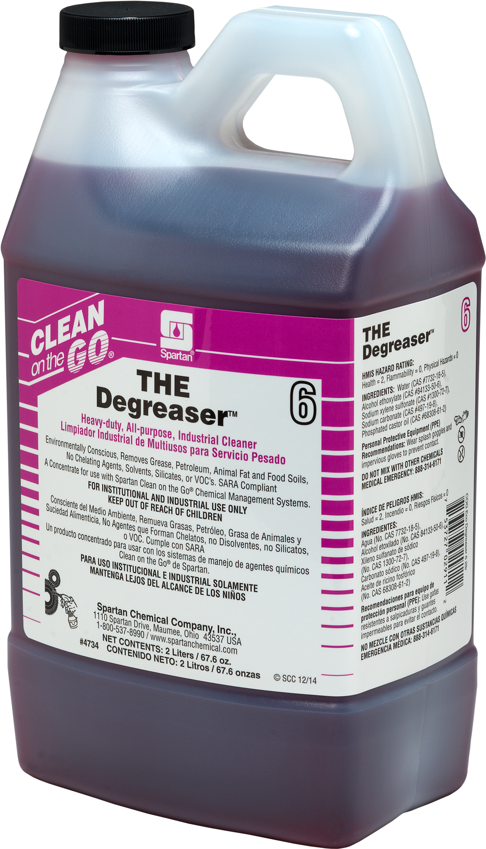 473402 Cog The Degreaser 6 - Spartan Chemical 4734 Spartan Clean On The Go Eco Degreaser (1430x2001), Png Download