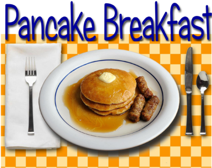 Pancake And Sausage Breakfast (462x378), Png Download