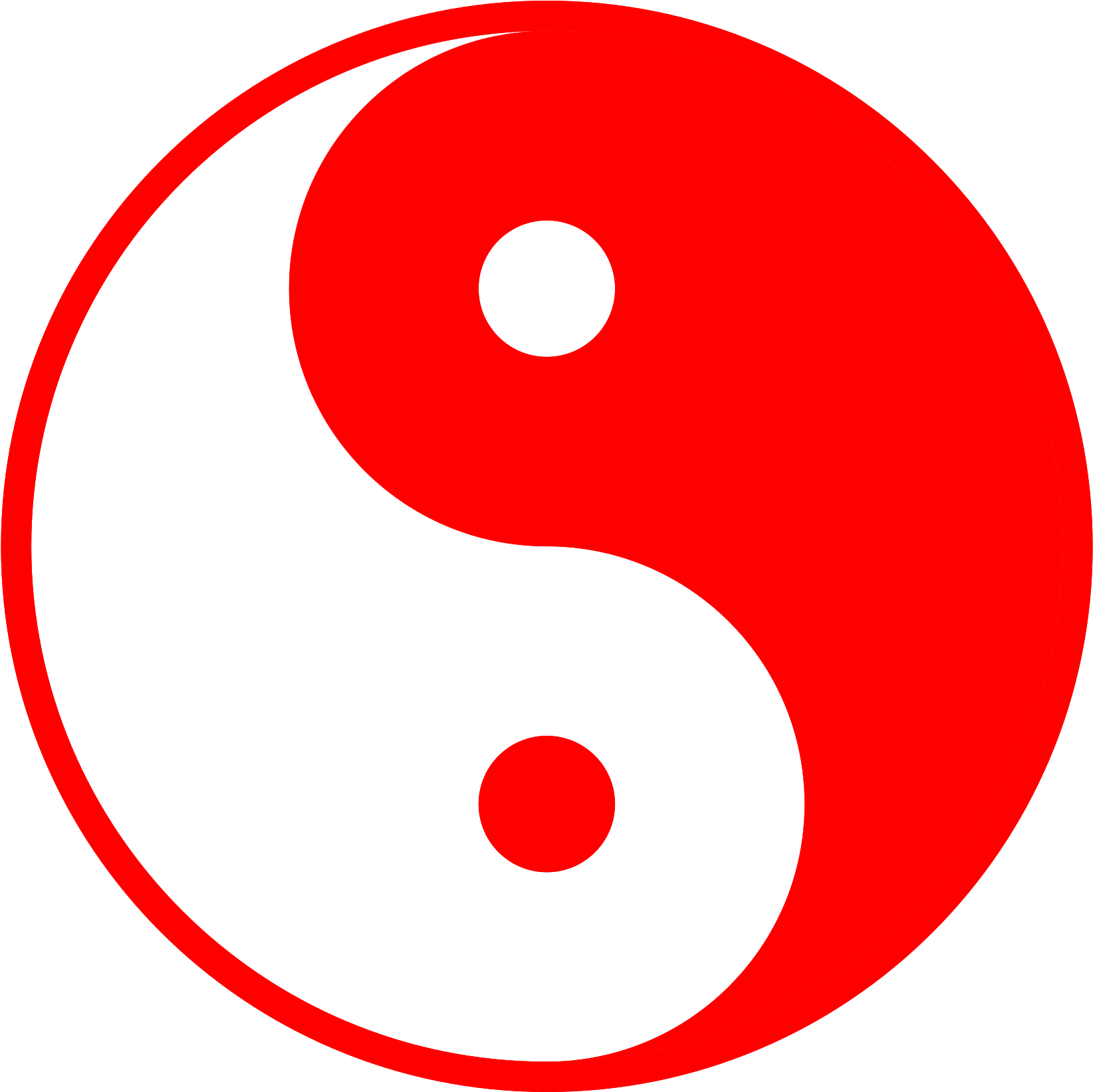 Big Image - Yin Yang Rojo Png (1697x2400), Png Download
