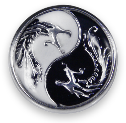 Yin Yang Dragon - Dragon Yin Yang Png (416x416), Png Download