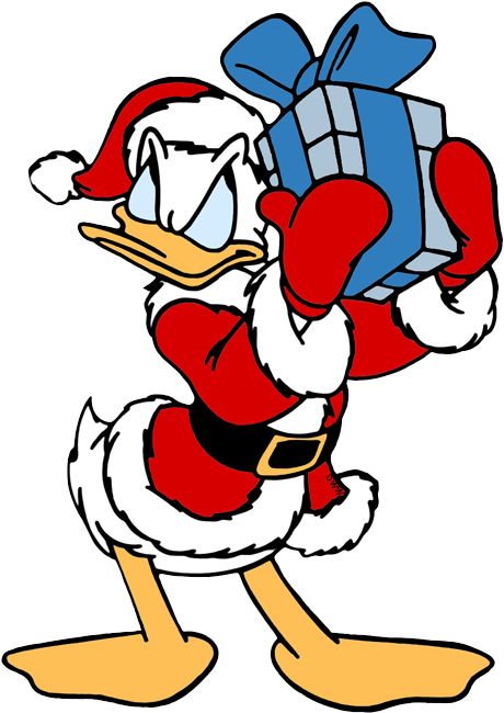 Disney Christmas Png Mickey And Minnie Christmas Png - Donald And Daisy Duck Christmas (471x661), Png Download