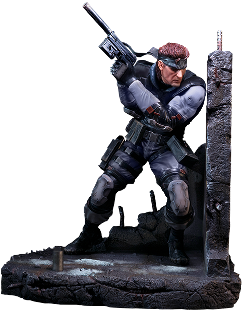 Metal Gear Solid Statue Solid Snake - Black Ops 4 Statue (480x616), Png Download