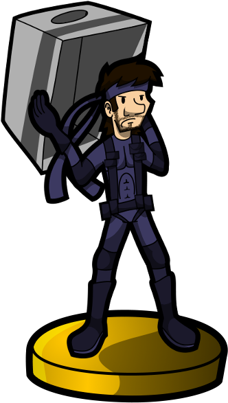 Solid Snake - Cartoon (400x600), Png Download
