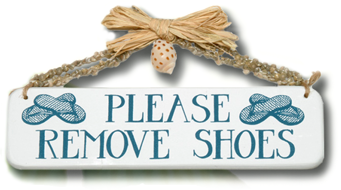 Please Remove Shoes Wooden Sign - Remove Shoes Sign (684x392), Png Download