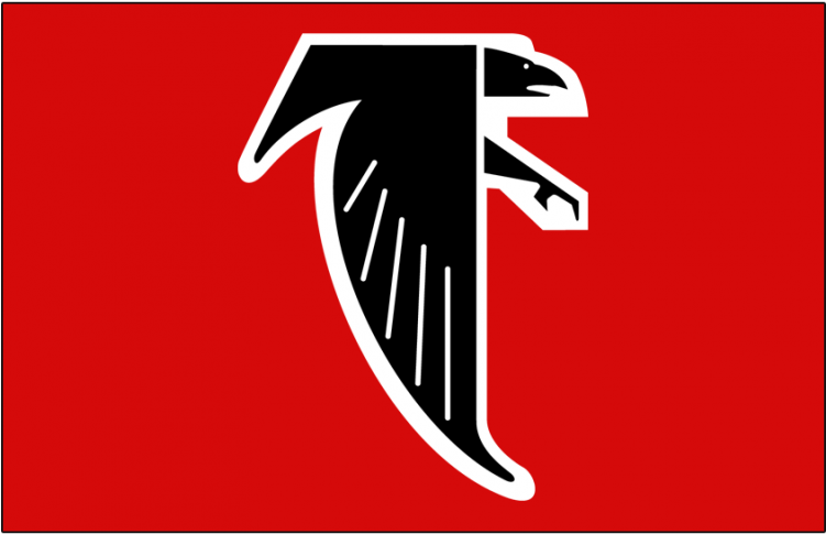 Atlanta Falcons Iron Ons - Atlanta Falcons Retro Logo (750x930), Png Download