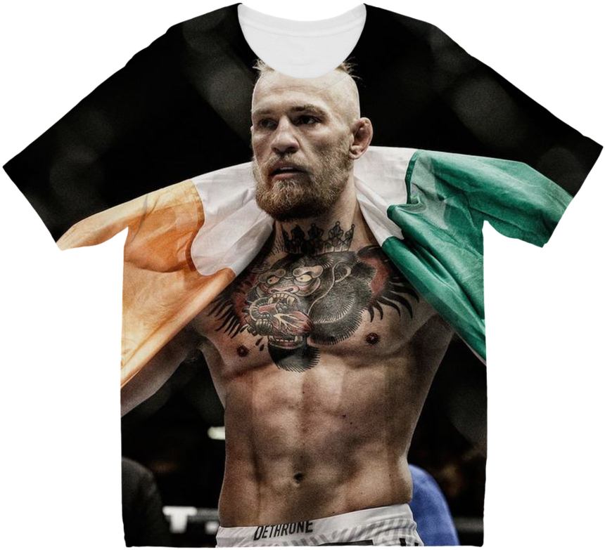 Conor Mcgregor ﻿sublimation Kids T-shirt - Khabib Vs Mcgregor Fight (900x900), Png Download
