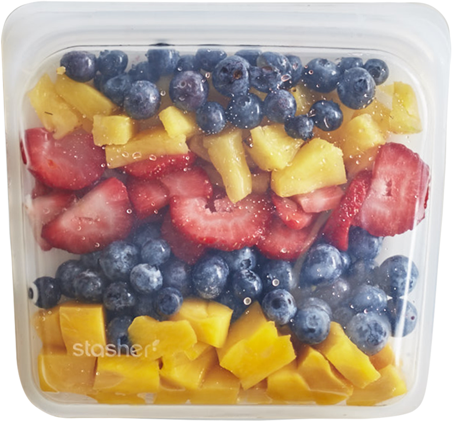 Reusable Silicone Sandwich Bag - Stasher Bags Clear (1024x1024), Png Download