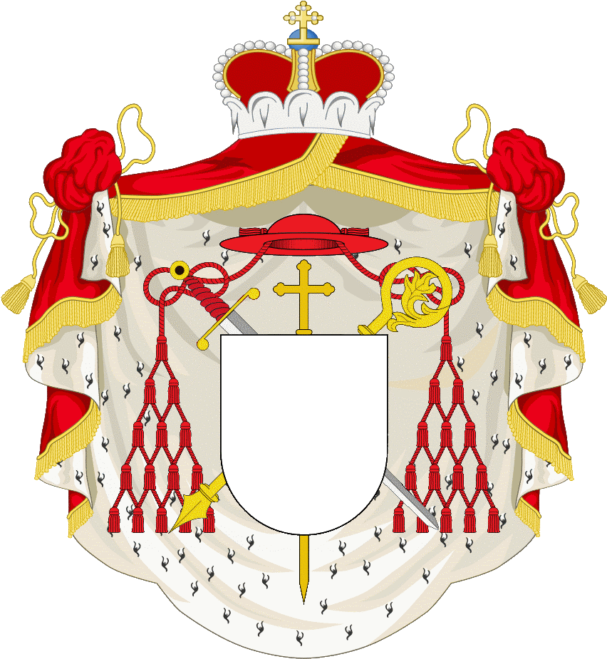02 Coa Cardinal Prince-bishop - Sweden Coat Of Arms Png (859x938), Png Download