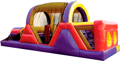 Bouncers Kingdom 30ft Obstacle Course1 - Backyard Obstacle Course Inflatables (400x400), Png Download