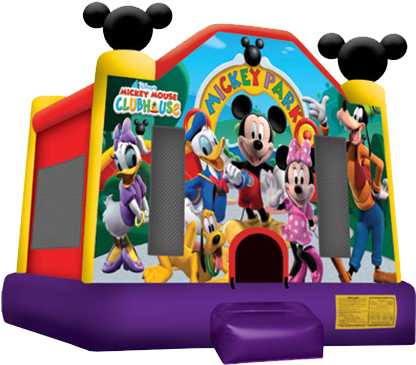 Mickey Park Bounce House - Mickey Mouse Jumping Castle Hire Sydney (415x415), Png Download