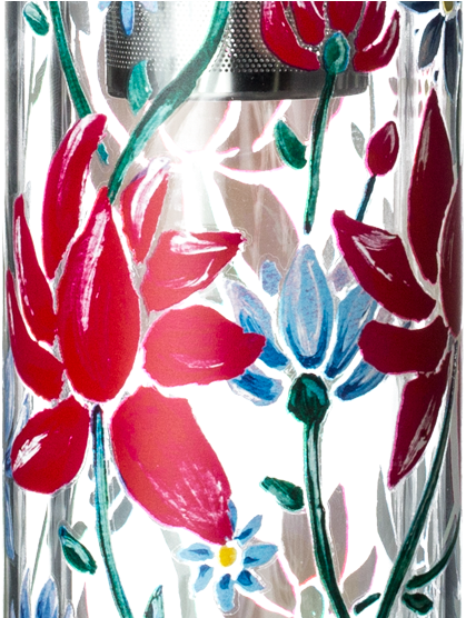 Mahabharata Glass Flask Red - Glass (555x555), Png Download