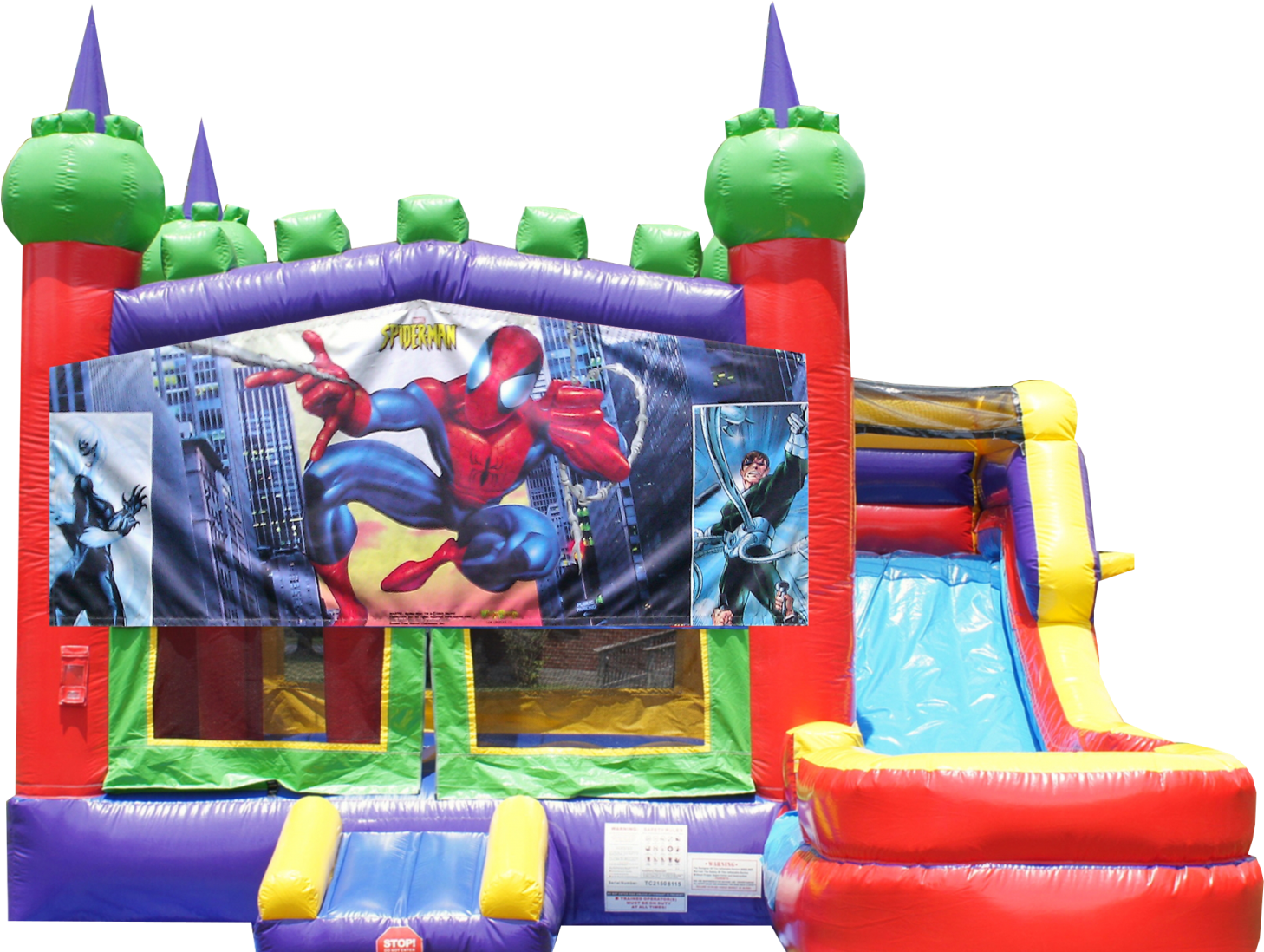 The Spiderman Combo Bounce House Will Invite Your Guest - The Incredibles (1600x1143), Png Download