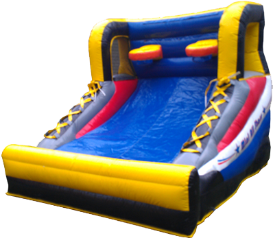 Dual Basketball Shot - Basketball Moon Bounce (400x353), Png Download
