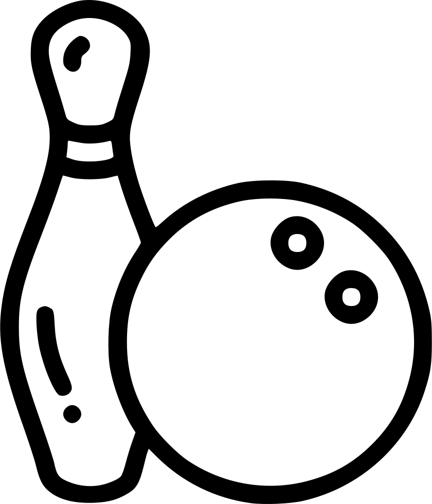 Bowling Ball Pin Tenpin Game Comments - Bowling Outline (840x980), Png Download