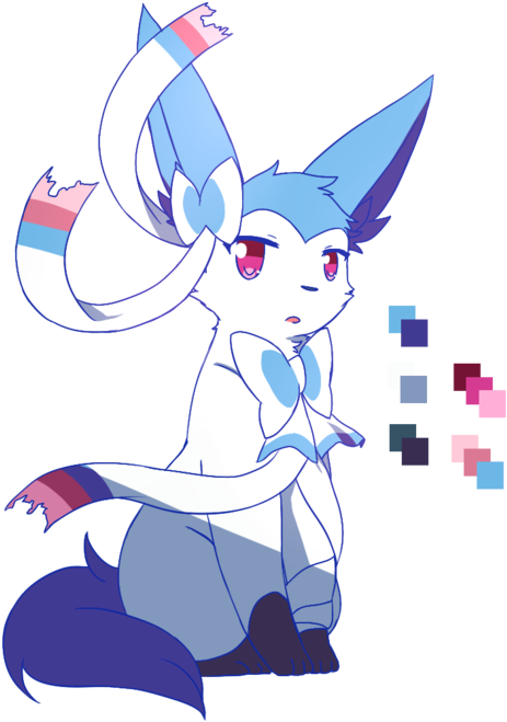 Shiny Sylveon Male - Shiny Sylveon Serious (463x659), Png Download