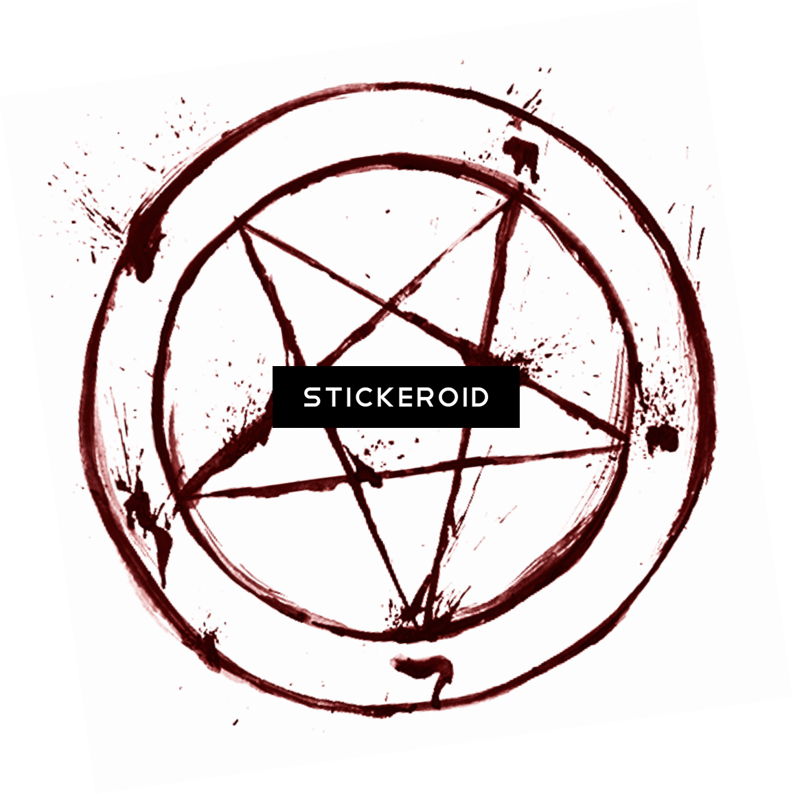 Satan Sixsixsix Satanism - Bloody Baphomet Square Car Magnet 3" X 3" (1155x1156), Png Download
