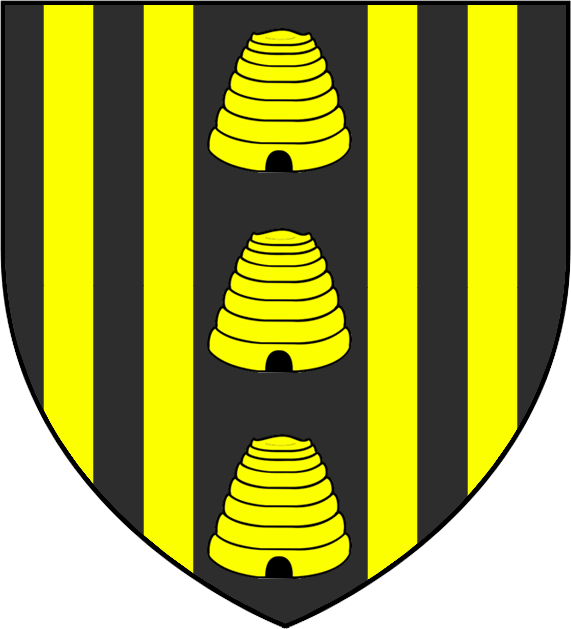 Coat Of Arms Bees (571x629), Png Download